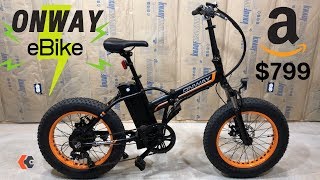 Onway Folding Fat Tire eBike from Amazon  HF201701D [upl. by Ahsinoj]