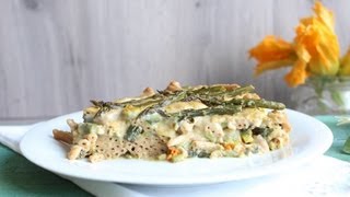 Pasta al forno light con asparagi e zucchine  100 vegetale [upl. by Valeda]