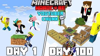 I Survived 100 Days on Youtuber Chunk Minecraft Hardcorehindi [upl. by Veta]