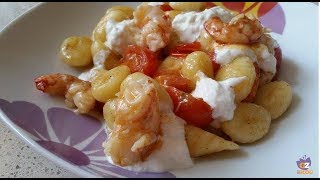 gnocchi gamberoni pomodorini e burrata [upl. by Tnahsin197]