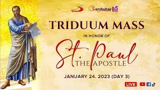 Sambuhay TV Mass  January 24 2023  Triduum Mass in Honor of St Paul the Apostle Day 3 [upl. by Euqinahs]