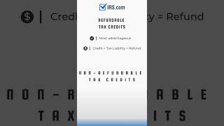 Refundable vs NonRefundable Tax Credits Explained taxes shorts [upl. by Yeltihw]