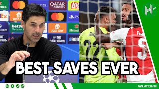 BEST I have ever seen Arteta REACTS to Raya double save Atalanta 00 Arsenal [upl. by Notxam]