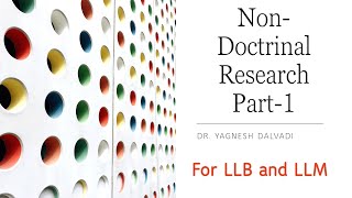 Non Doctrinal Research Part1 [upl. by Anitsim]