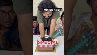 Minecraft wala cake🎂 cakevideos food chocolatecake cake minecraft minecraftcake foodie [upl. by Adall319]