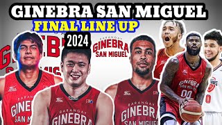 Ginebra Official Roster 2024PBA Governors Cup Update PBA UPDATE 2024 [upl. by Novert]