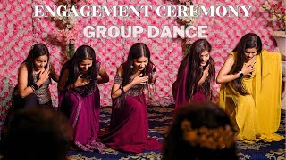 BEST GROUP DANCE PERFORMANCE BY BRIDE SISTERS  ENGAGEMENT CEREMONY  SPACIFIC STUDIO [upl. by Worl]