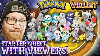 ⎹⎸🔴⎹⎸SHINYHUNTING WITH VIEWERS STARTER QUEST  Pokémon Violet [upl. by Amek]