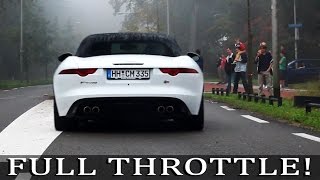 Jaguar FType S V8 495hp Brutal Exhaust Sound Brutal Accelerations amp Backfiring Sound [upl. by Nugesulo]