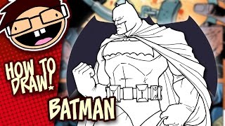 How to Draw BATMAN The Dark Knight Returns  Narrated Easy StepbyStep Tutorial [upl. by Gulick]