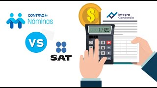 Comparación CFDI CONTPAQi nominas vs CFDI SAT [upl. by Faydra191]