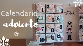 COMO HACER CALENDARIO DE ADVIENTO con SCRAP [upl. by Araic]