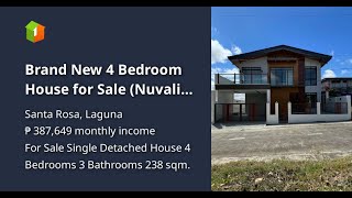 Brand New 4 Bedroom House for Sale Nuvali Area [upl. by Iuqcaj]