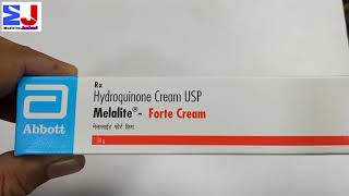 Melalite Forte Cream  Hydroquinone cream  Melalite Forte cream Use Acne pimple review Hindi [upl. by Eceinert]