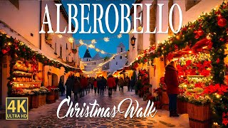 Alberobello ItalyChristmas Walk in 4K UHD  The Most Fascinating Town in Puglia Italy [upl. by Liakim]