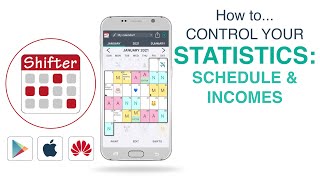 SHIFTER CALENDAR APP  How to control your statistics schedule and incomes 📅 [upl. by Yrome]