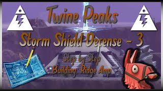 TWINE PEAKS Storm Shield Defense 8  Step By Step Building Hill Amp  Fortnite Save The World [upl. by Kcir515]