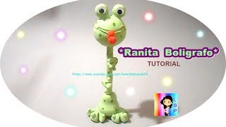 Ranita paso a paso Boligrafo Decorado porcelana fria  Tutorial cold pocelain Frogs [upl. by Aikit]