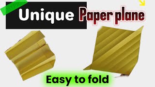 HOW TO FOLD UNIQUE PAPER THAT FLYEASY TO FOLD [upl. by Katt]