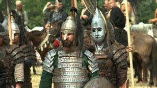 Ancient warriors ride in to celebrate Hungarian culture [upl. by Llerod576]