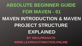 Maven Tutorials  01  Maven Introduction  Project Structure Explained  Tamil [upl. by Otanod]