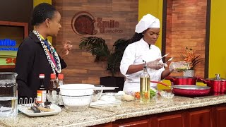 Whitneys Kitchen TV Apearance  Cooking GingerScallion Shrimp LIVE  Whitneys Kitchen Jamaica [upl. by Akital]