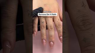 beginner friendly  quick amp easy gelx at home removal 💫 gelxnails beginnernailtech nailsupply [upl. by Ruelu610]