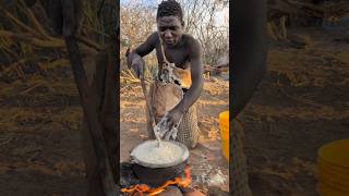 Wow 😮😋 Thats incredible delicious special meal hadzabe cooks today apart from daily meat food [upl. by Paola]