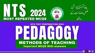 Important Pedagogy MCQS For NTS Test With Answers [upl. by Odie]