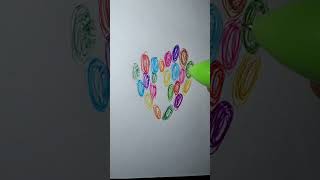 rainbow heart shortvideo drawing funny [upl. by Auqinu596]