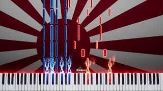 Yuki no Shingun  The Snowy March Imperial Japanese Gunka  Piano Tutorial Version [upl. by Flip353]