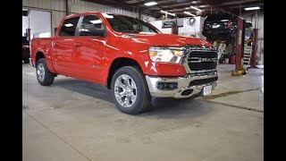 2021 Flame Red Ram 1500 Big Horn DT7038 Motor Inn Auto Group [upl. by Dinny]