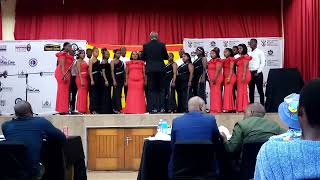 🎵ELANGENI TVET COLLEGE CHOIR🎼  ✨PEMBELANI✨  🎶COSACSA 2024🎶  CONDUCTED BY MR HS MBONAMBI👌 [upl. by Enutrof]