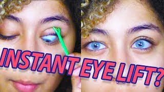 INSTANT EYE LIFT Testing Eyelid Tape for Hooded Eyes [upl. by Shepperd]