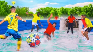 WORLD’S BIGGEST SLIP N SLIDE CHAMPIONS LEAGUE FOOTBALL MATCH [upl. by Verdie]