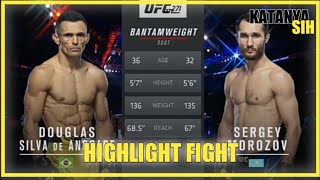 UFC 271 Douglas Silva de Andrade vs Sergey Morozov HIGHLIGHT FIGHT  KATANYA SIH [upl. by Anaihs]