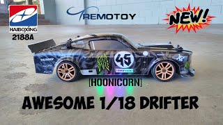 NEW Haiboxing 118 Scale Ken Block Hoonigan RC Mustang Drift Car  Full Review [upl. by Hubing]