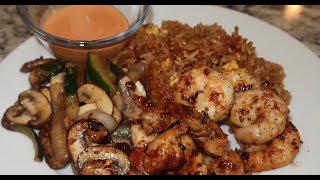 CHICKEN amp SHRIMP HIBACHI AT HOME  HOMEMADE YUM YUM SAUCE 😋😋😋 [upl. by Kcirdde]