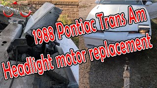 Headlight Motor replacement 1988 Pontiac Trans Am Firebird [upl. by Nolita]