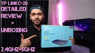 TPLINK ARCHER C20 AC750 Wireless Dual Band Router unboxing detailed review [upl. by Hubble]