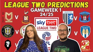 OUR WEEK 1 LEAGUE TWO PREDICTIONS 2425 QUICKFIRE [upl. by Suertemed]