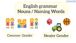 what is Common Gender Neuter Gender nouns Grade 1 amp Grade 2 school childrenOlympiad Cashewkids [upl. by Moffat]