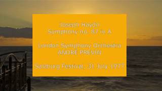 Joseph Haydn  Symphony no 87 in A André Previn conducting the LSO in 1977 [upl. by Angelique]