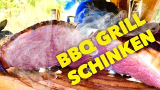 BBQ KRUSTENSCHINKEN mit Honig vom Grill  Klaus grillt [upl. by Enitsud]