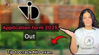 NID application form 2024  NID entrance exam 2024  tips to crack nid exam 2024  nidexam [upl. by Nollat807]