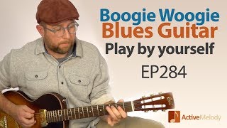 Blues Boogie Woogie Composition that you can play by yourself on guitar  Blues Guitar Lesson EP284 [upl. by Esertal]