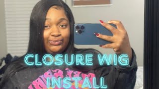 How To Reinstall Your Closure Wig  Amazon Closure Wig Side Part [upl. by Ocker]