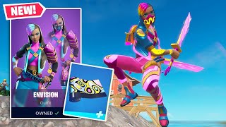 NEW ENVISION Skin  FREE AFTERPARTY Wrap Gameplay in Fortnite [upl. by Lavena]