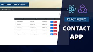React Redux Contact App  Redux Projects [upl. by Ahsetel]