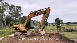 Car CAT Excavator Repaired The Road [upl. by Wilterdink]